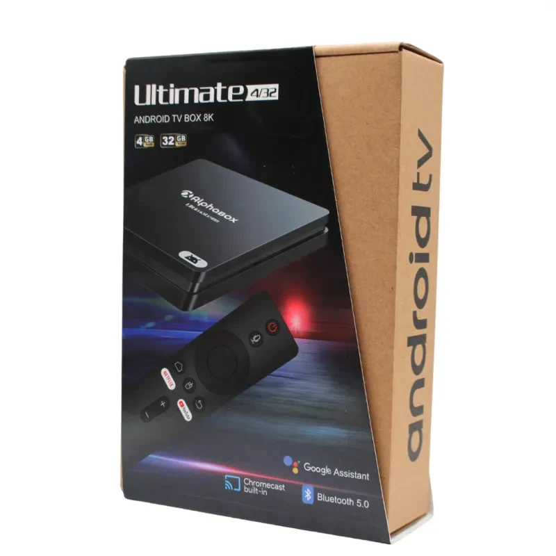 Android TV Box Alphabox Ultimate 8K + 1 an Alpha iptv