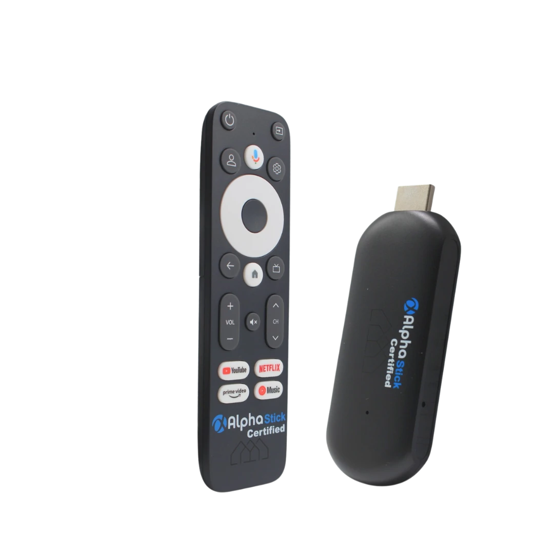 Clé TV Connectée Alpha Stick Certified GD1 Google TV + 2 ans Alpha iptv