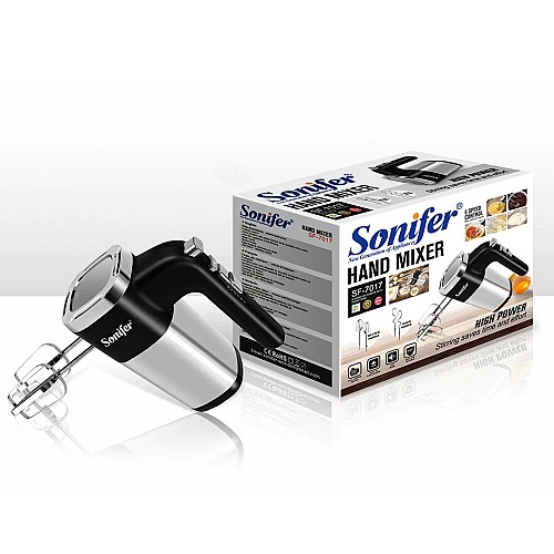Sonifer Batteur Electrique 5 Vitesse + Turbo 500W Noir