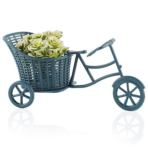 Pot Décoratif De Fleurs Artificielles Forme Bicyclette