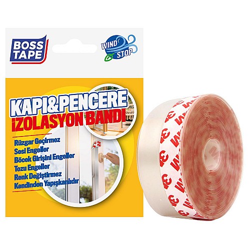 Bas de porte avec adhésif 3M - Bourrelet Transparent 6mx35mm