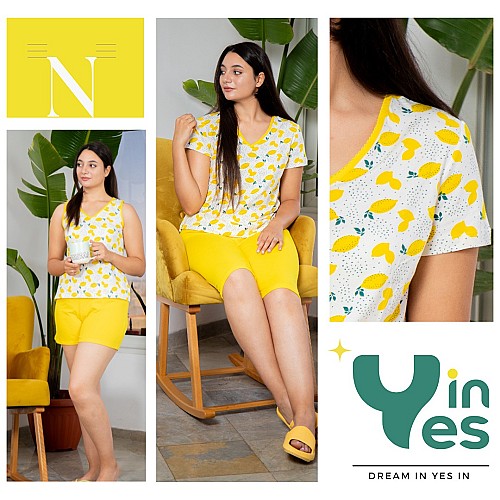 Ensemble Pyjama 2 Pièces en Coton Doux -YES'IN