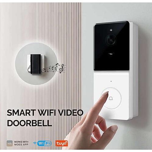 Sonnette vidéo connectée MOES Tuya, interphone