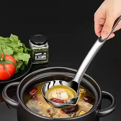 Séparateur d'huile de graisse de soupe en acier inoxydable, louche