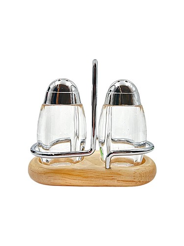 Ensemble de salière et poivrière en verre