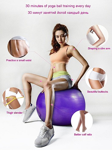 Balle de Yoga 65cm, balle d’équilibre, de Fitness, de grossesse, de Sport,