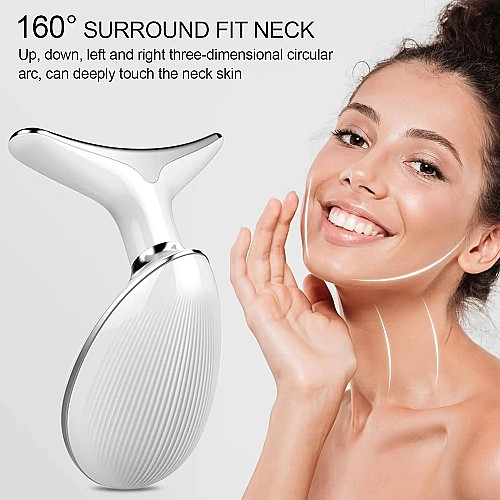 Appareil Anti Rides Visage, 7 Couleurs de Massage Visage,3 Modes cou Raffermissement du Visage