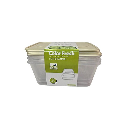 Boite en plastique avec couvercles lot de 3 8-20-3